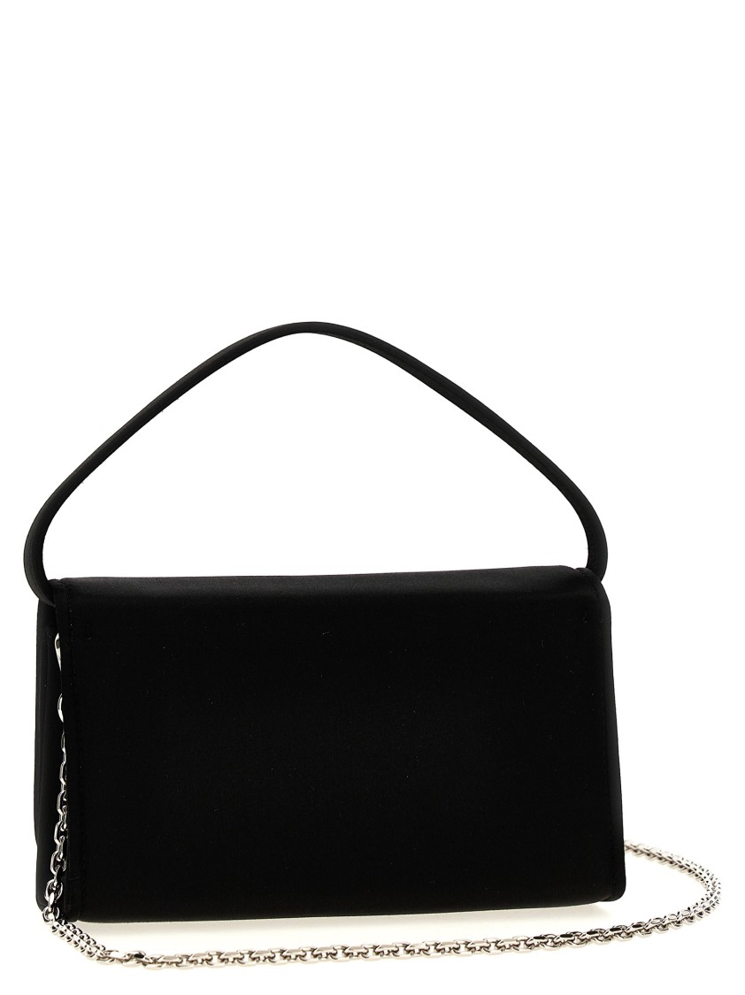 Roger Vivier Micro Pilgrim Top Handle Bag In Black