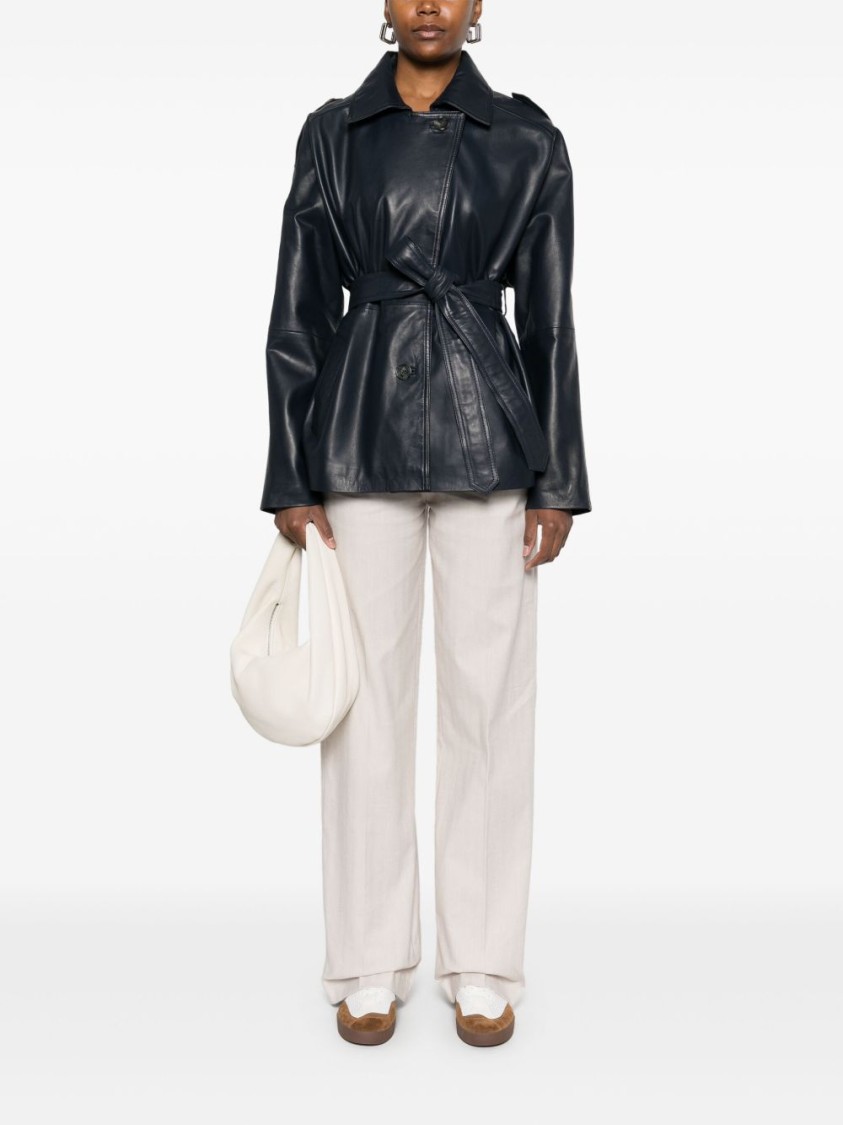 Iceberg Light Beige Tailored Linen Trousers In Neutrals