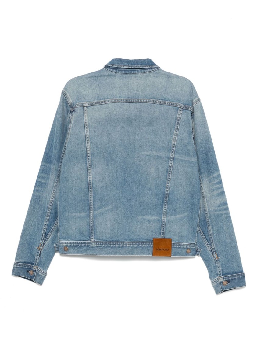 Tom Ford Casual Jacket With Waist Tabs And Pockets In Blue