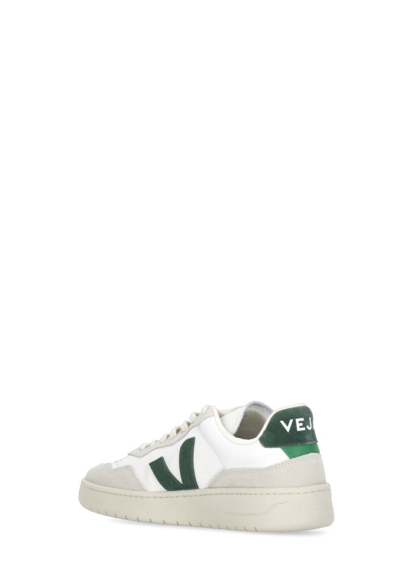 Shop Veja White V-90 Sneakers