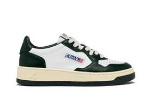Autry Low-top Sneakers With Textured And Smooth Leather Design In White