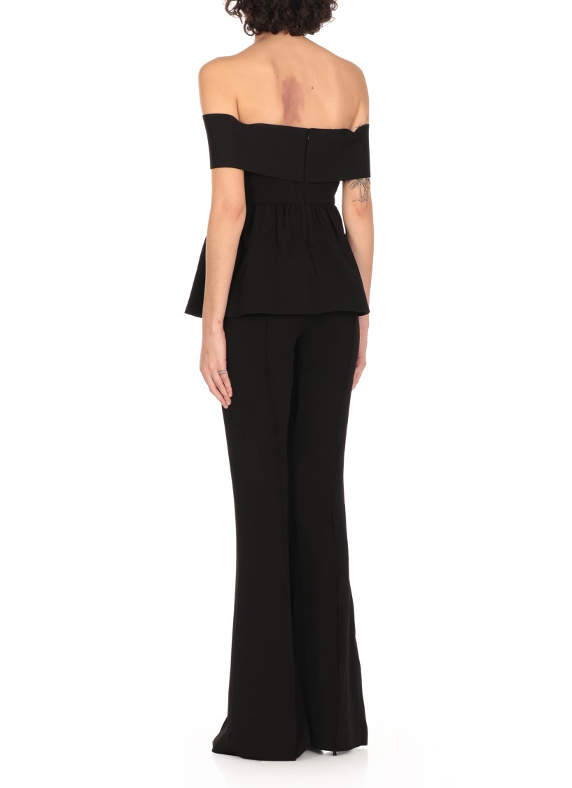 Shop Self-portrait Black Crepe Suit