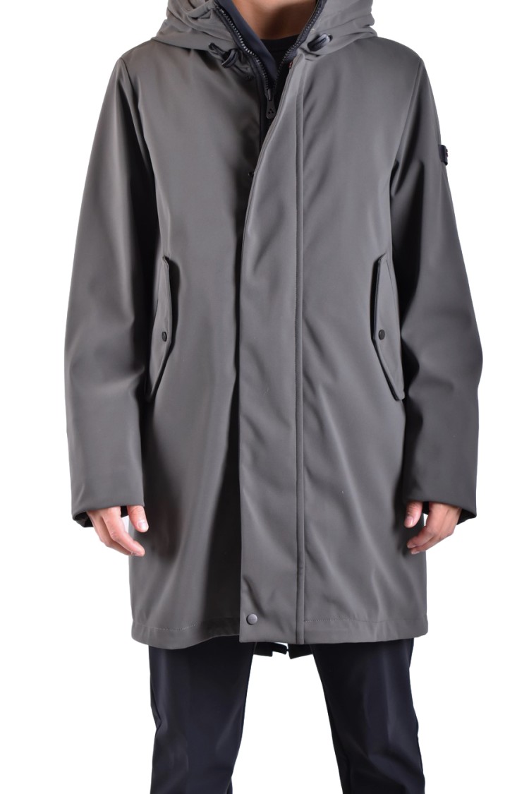 Peuterey Three-layer Sturdy Fabric Parka In Green