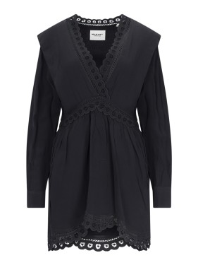 オールインワン・サロペット Isabel Marant Etoile Lace Mini Dress In Black Viscose Crepe Isabel Marant Étoile Lace Dress In Black Viscose Crepe | THE