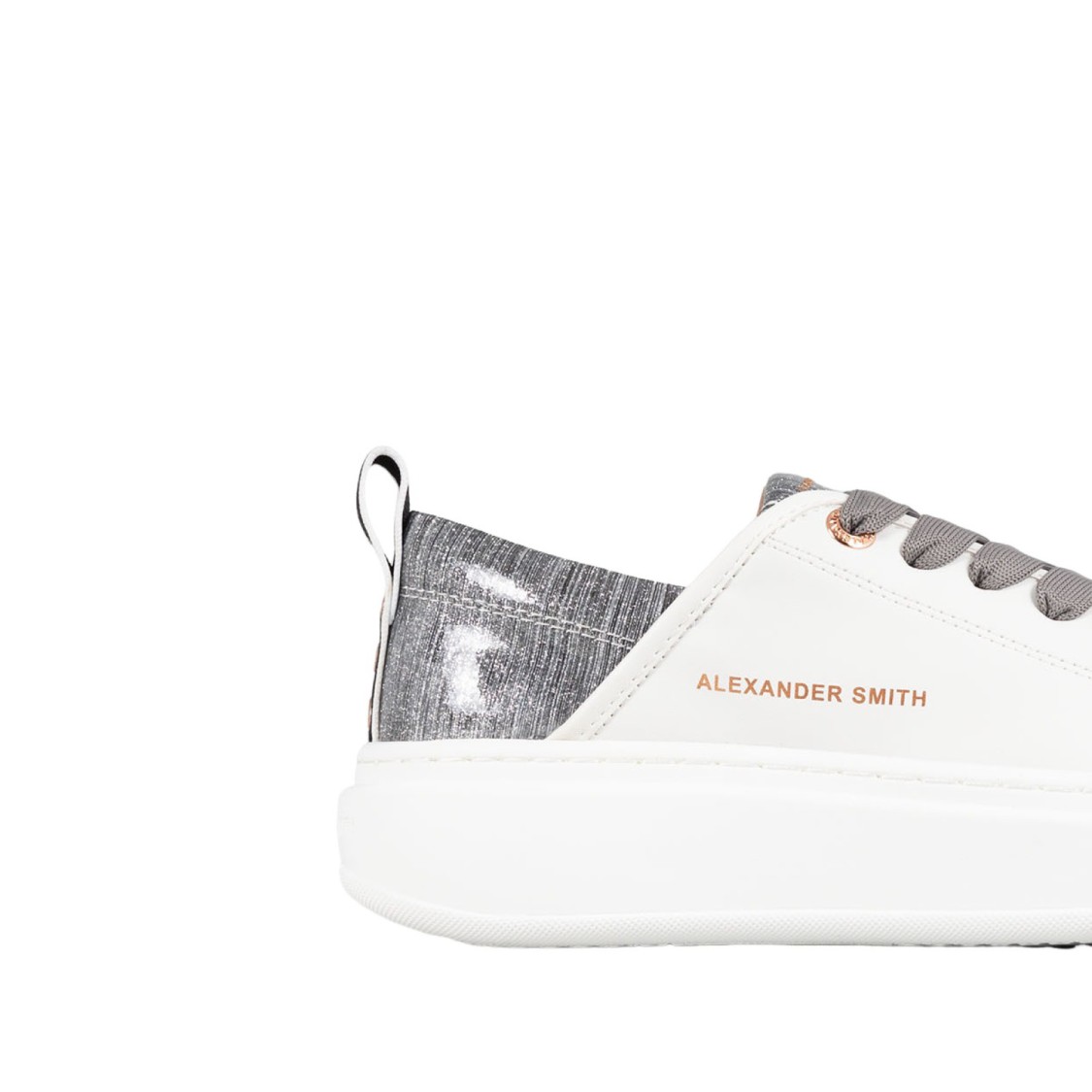 Alexander Smith Wembley White And Gray Vegan Sneakers In White