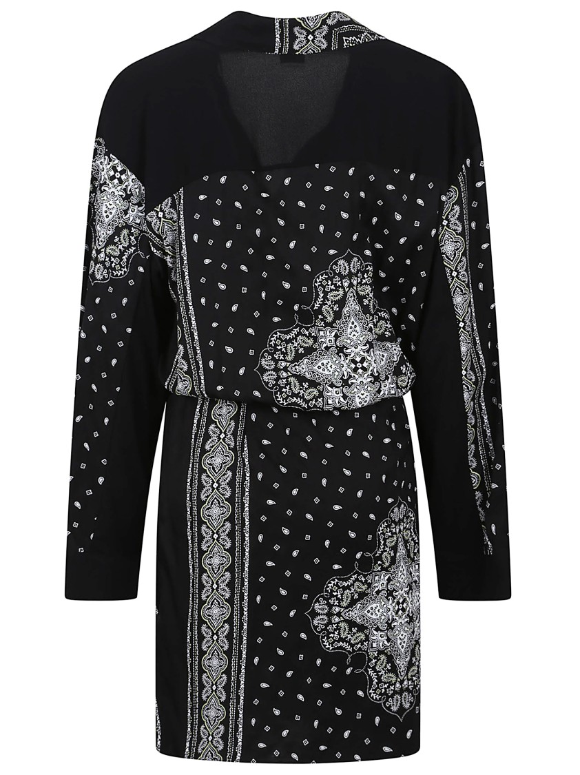 Shop Pinko Wrap Dress With Intricate Pattern