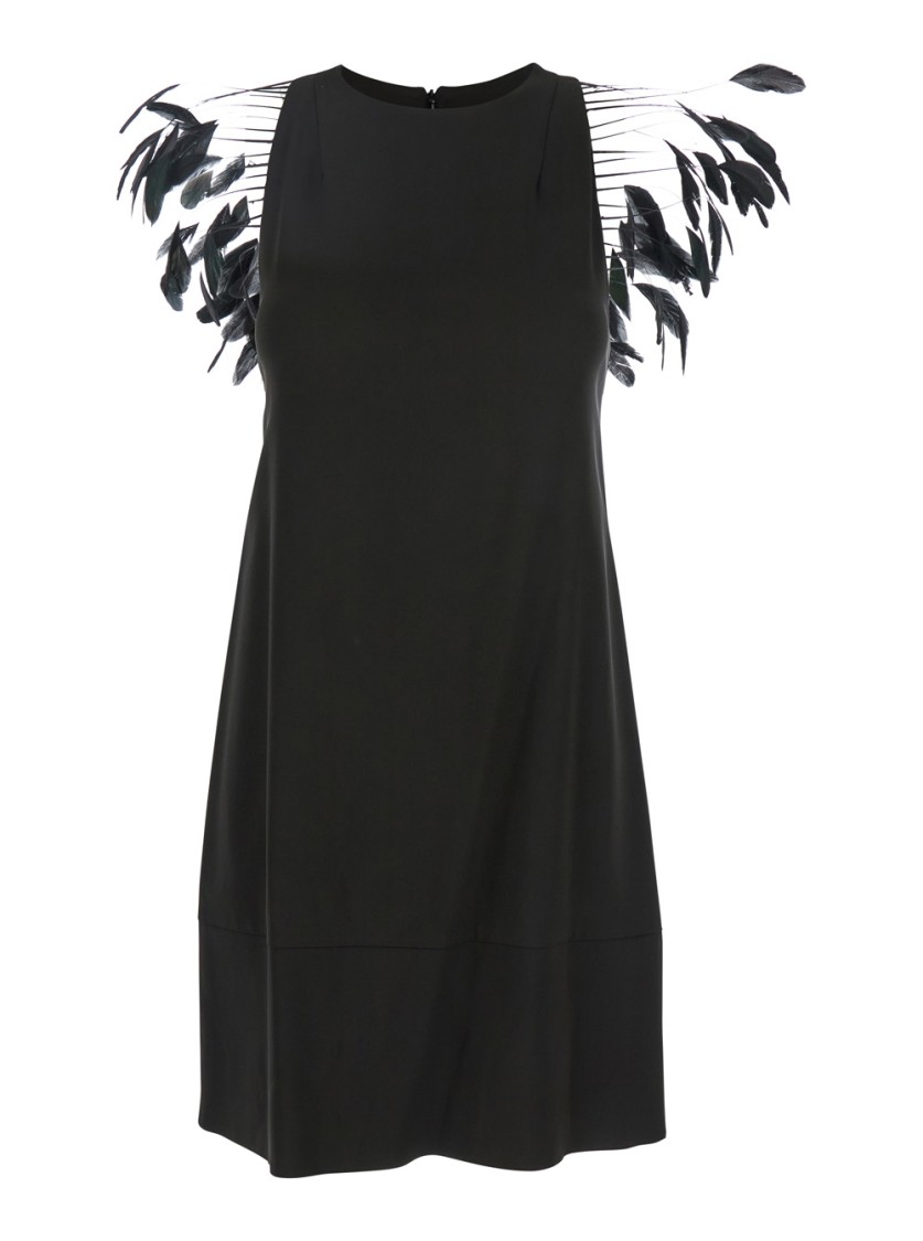 Merci Black Dress With Round Neckline