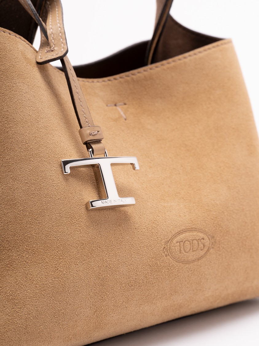 Tod's Micro Bag In Leather In Neutral