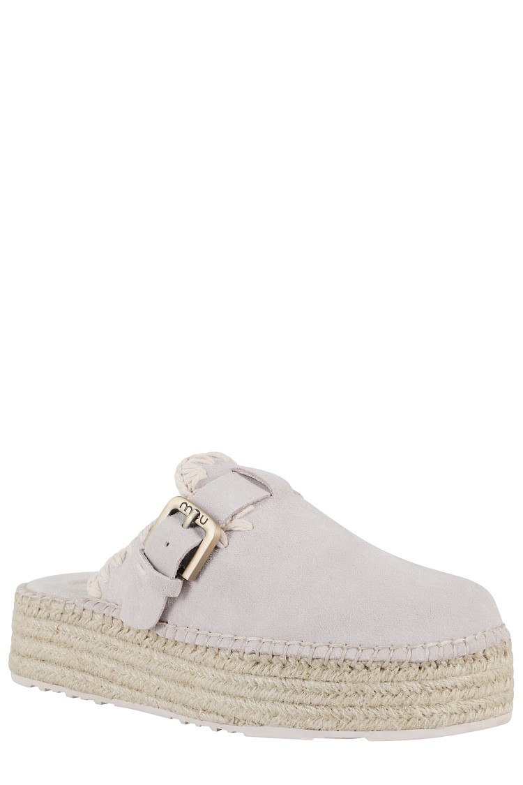 Shop Mou Clogs Jute In Grey