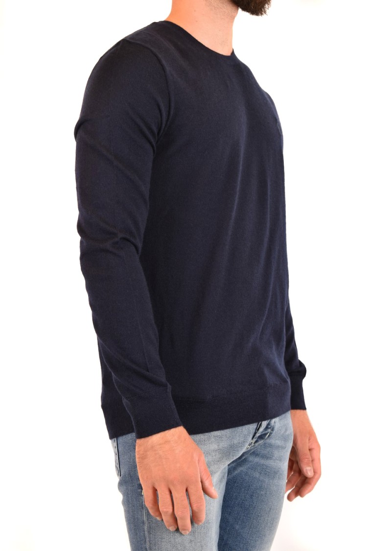 Polo Ralph Lauren Black Crew Neck Knitwear In Blue