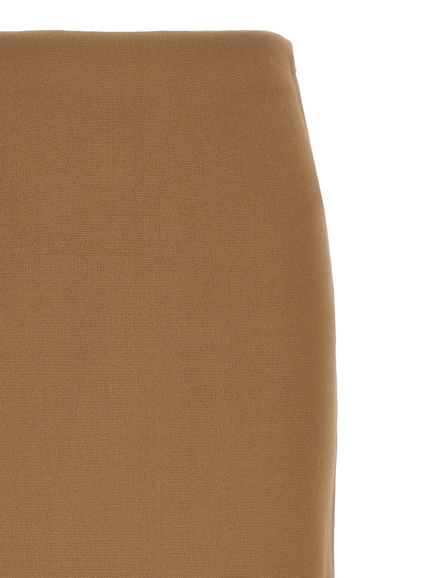 Max Mara Beige Alce Skirt In Brown