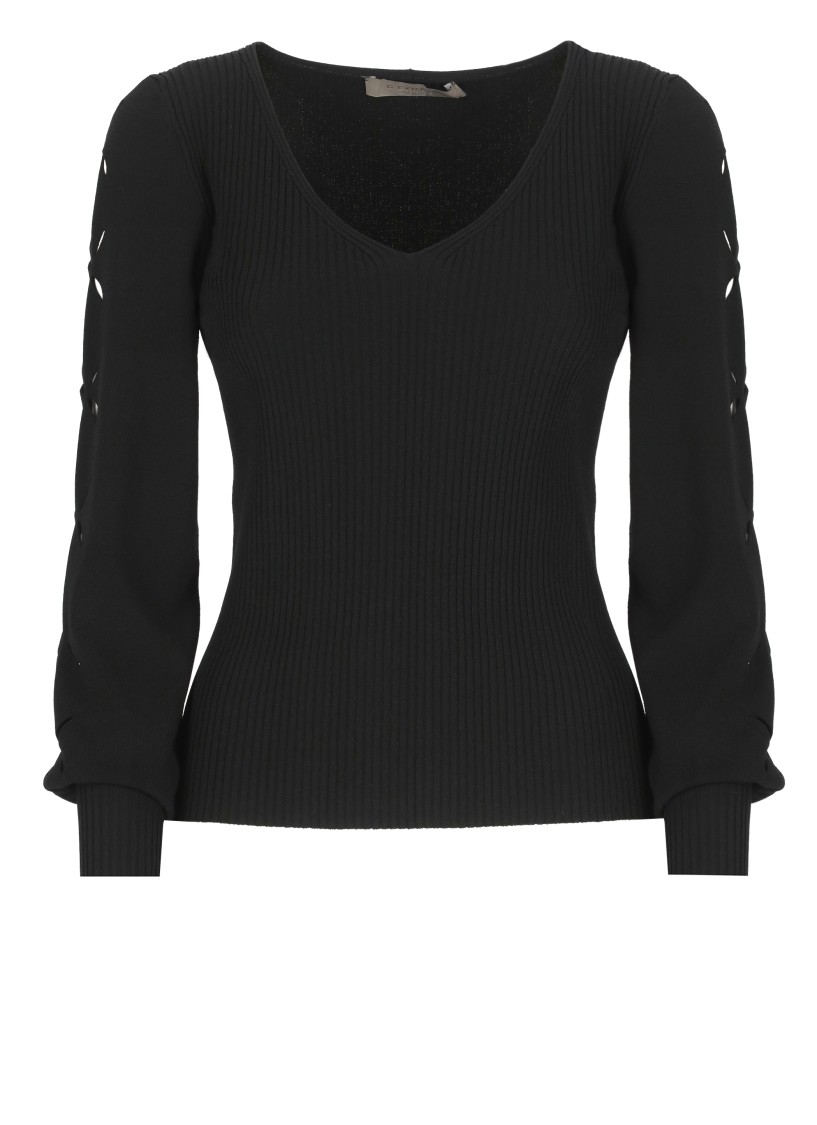 D Exterior D. Exterior Black Viscose Sweater
