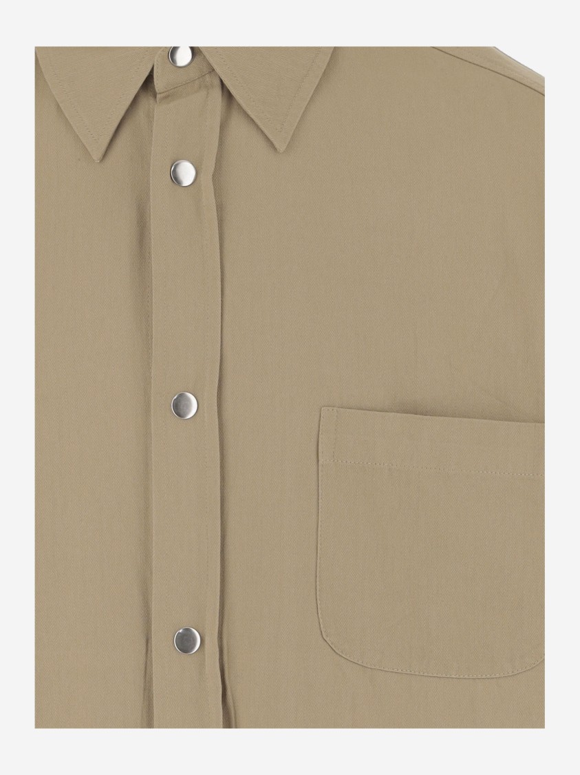 Shop Autry Cotton Logo Shirt In Neutrals