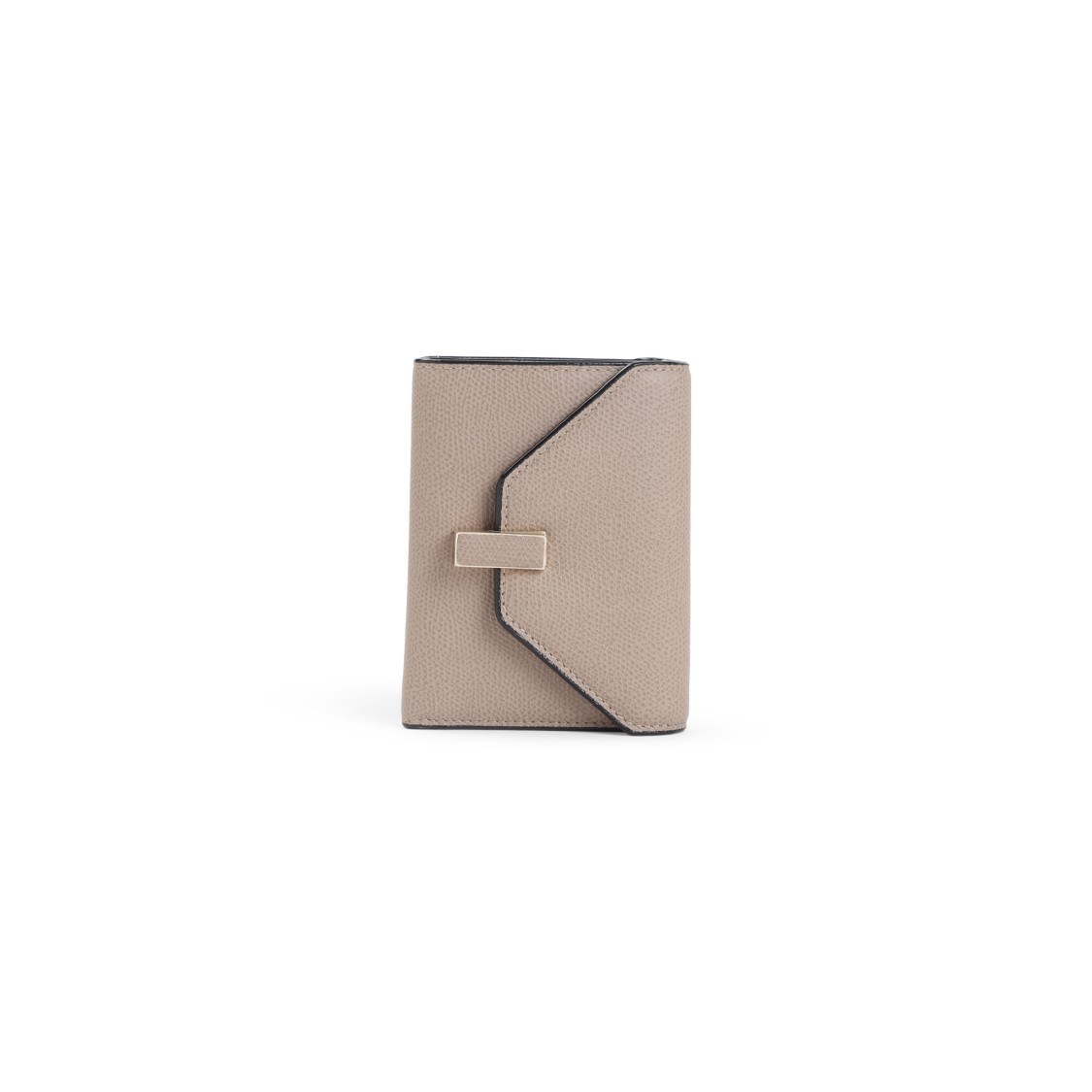 Valextra Compact Beige Calf Leather  Iside Wallet In Neutral