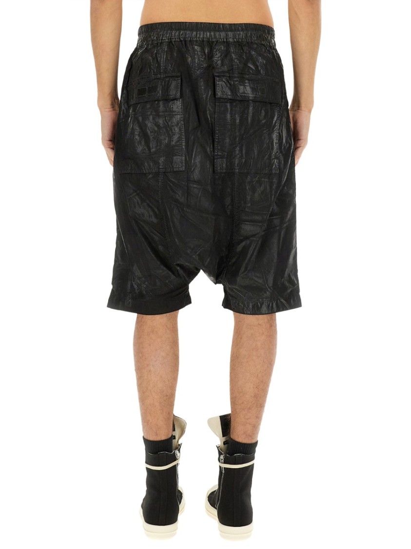 Shop Rick Owens Drkshdw Drkshdw By Rick Owens Relaxed-fit Bermuda Shorts With Textured Finish In Black