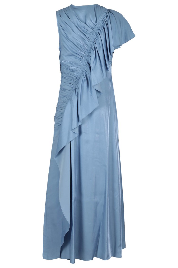 Ulla Johnson Light Blue Lili Long Dress In Blue