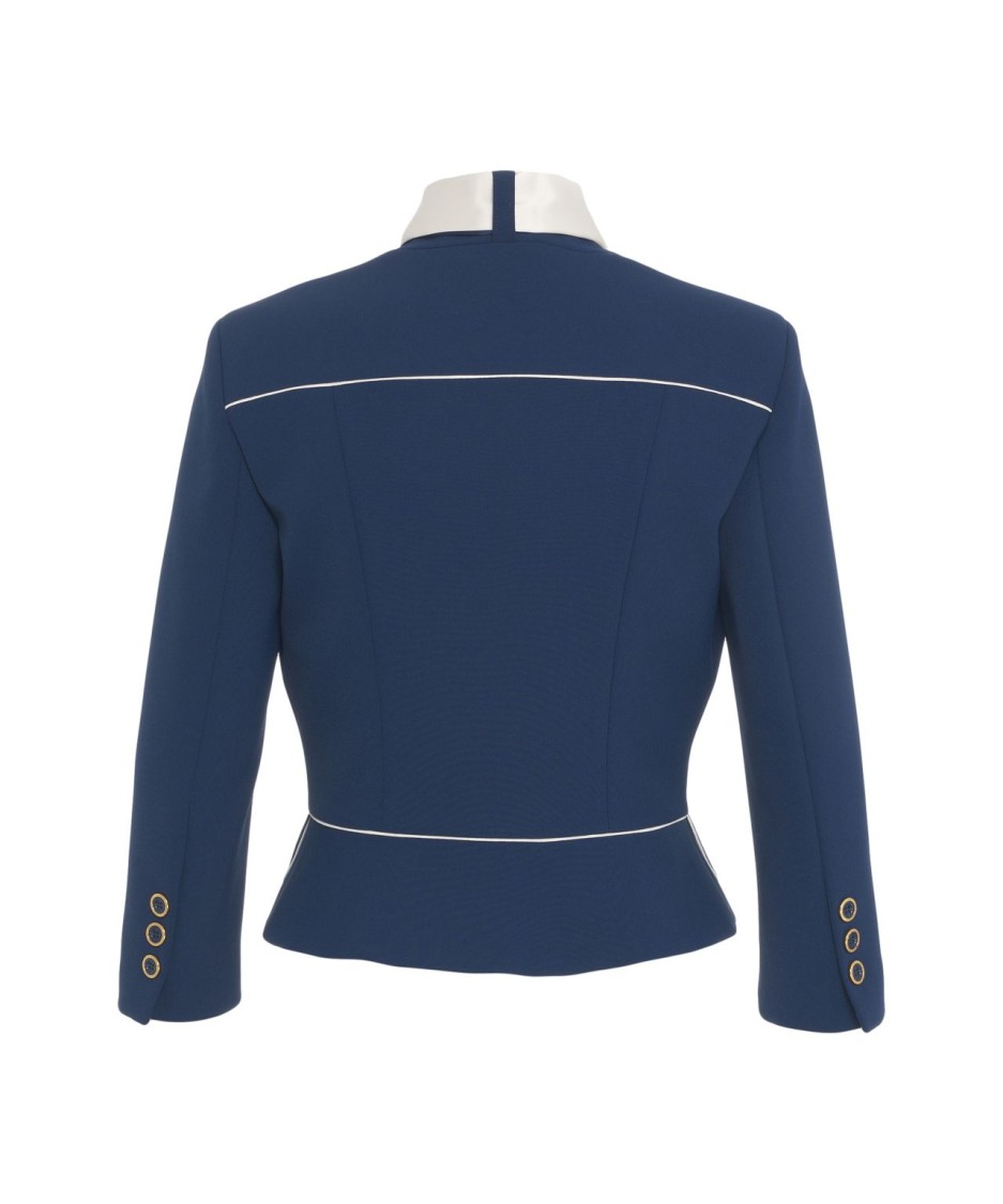 ELISABETTA FRANCHI ELISABETTA FRANCHI CRÊPE BLAZER WITH FOULARD