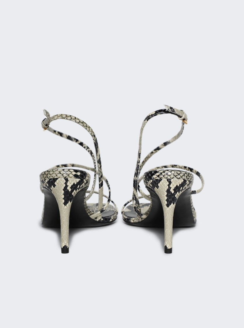 Khaite Loop Snake-effect Leather Sandals