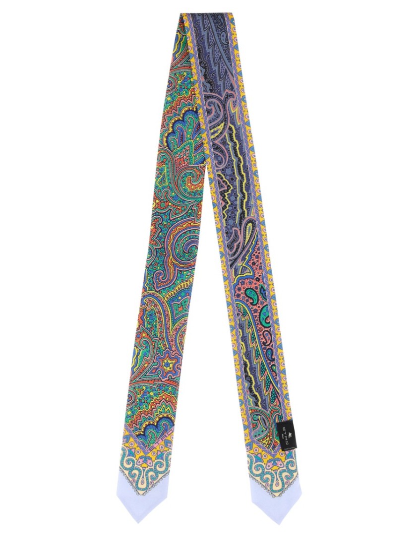 Shop Etro Paisley Pattern Silk Maxi Scarf In Multicolor