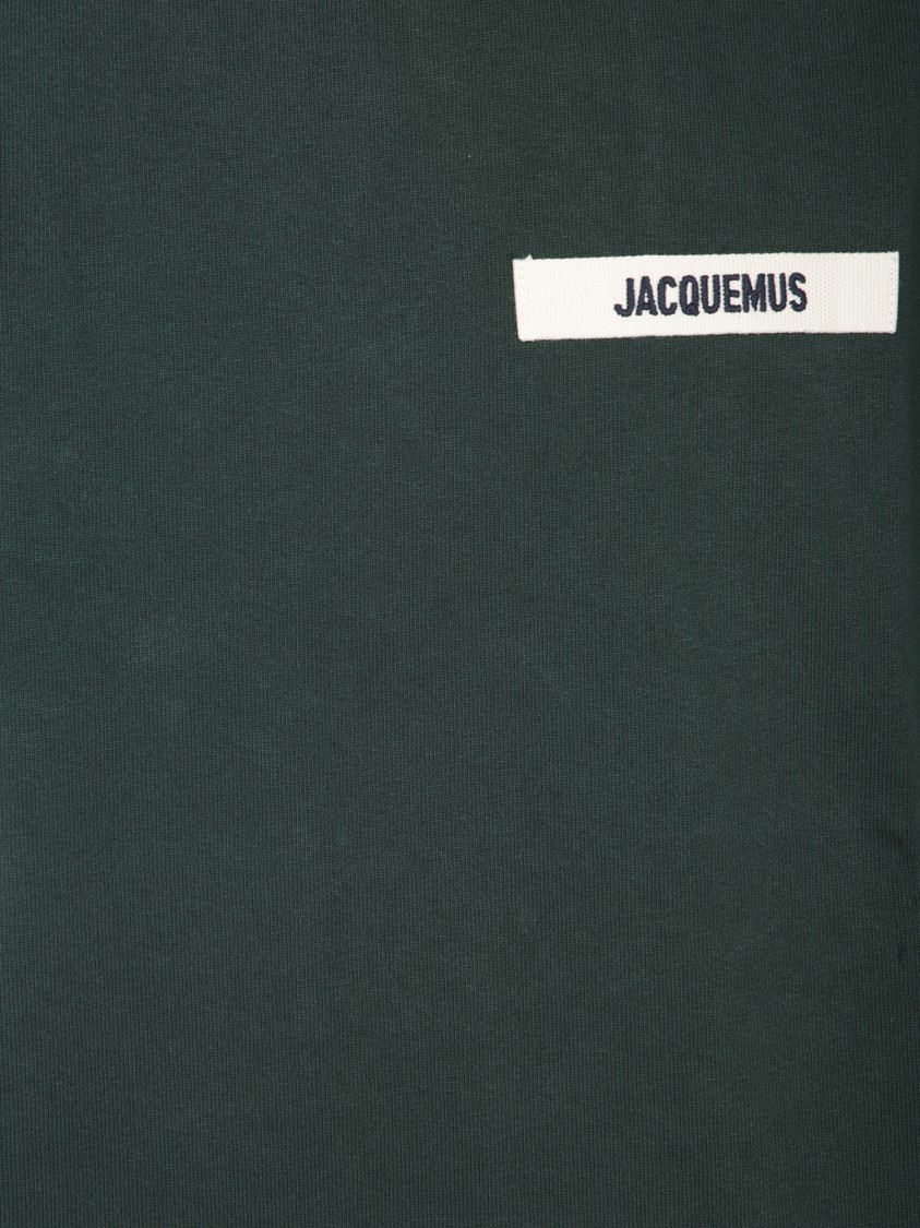 Shop Jacquemus Short Sleeve T-shirt With Distinctive Logo In Black