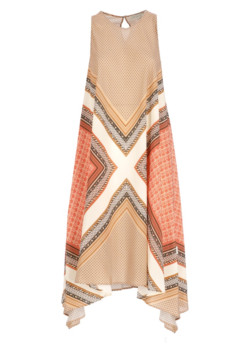 Antonelli Printed Sleeveless Dress In Multi