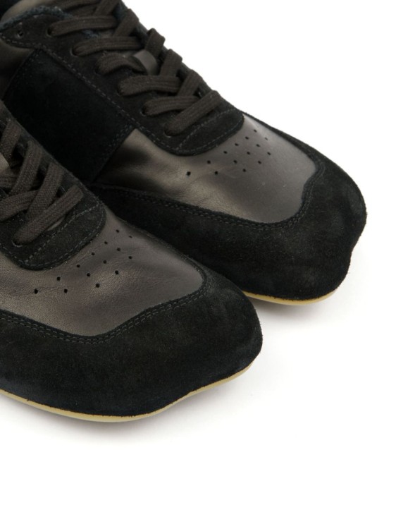 Mm6 By Maison Margiela Black Suede Sneaker With Unique Mm6 By Maison Margiela Black Suede Sneaker With Unique