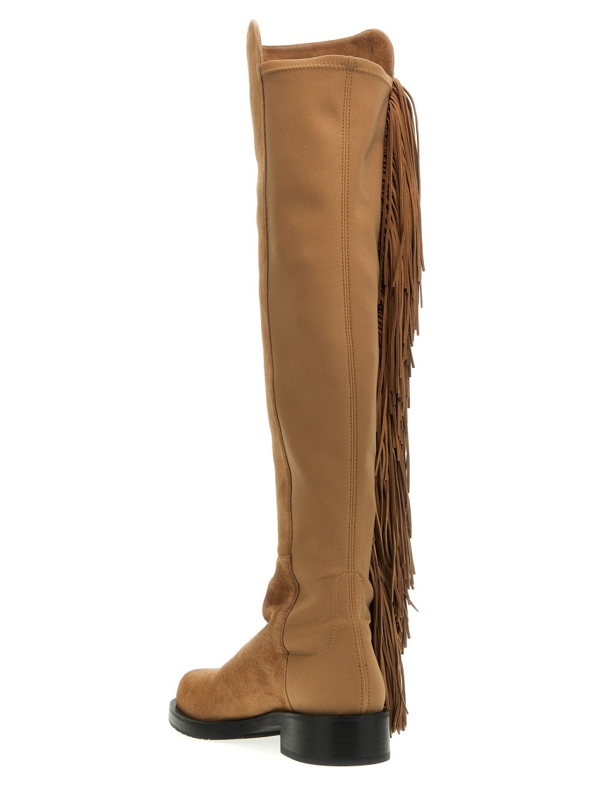 Stuart Weitzman 5050 Bold Fringe' Boots In Brown