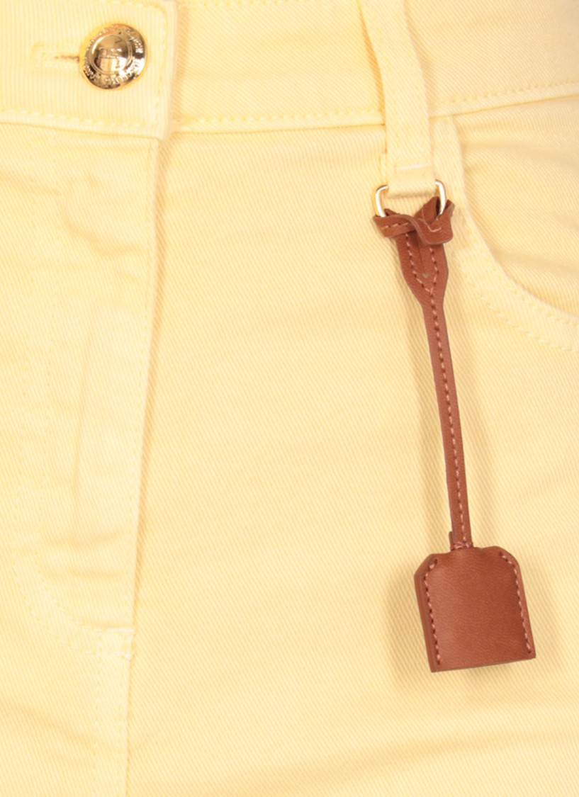 Elisabetta Franchi Straight Cut Cotton Jeans With Belt Loops In Multi