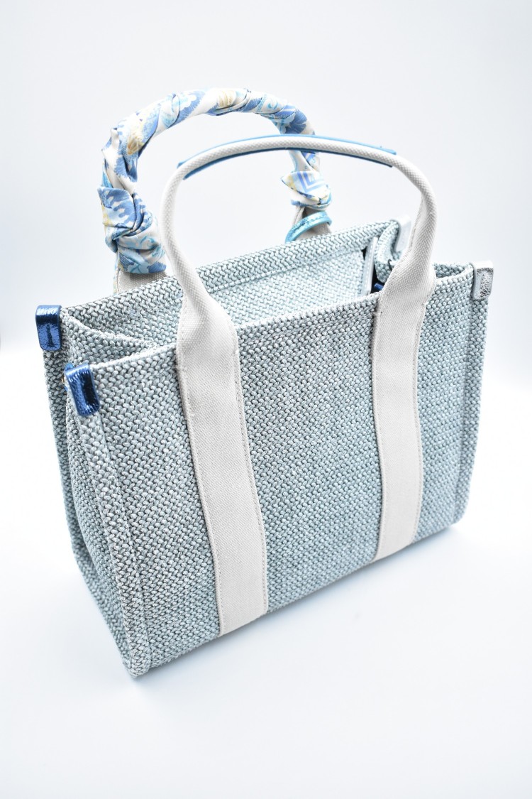 KURT GEIGER KURT GEIGER TEXTURED GREY TOTE BAG