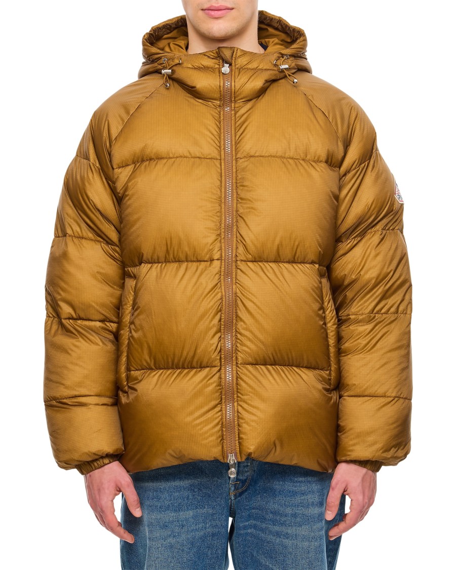 Pyrenex Sten Ripstop Puffer Jacket In Brown