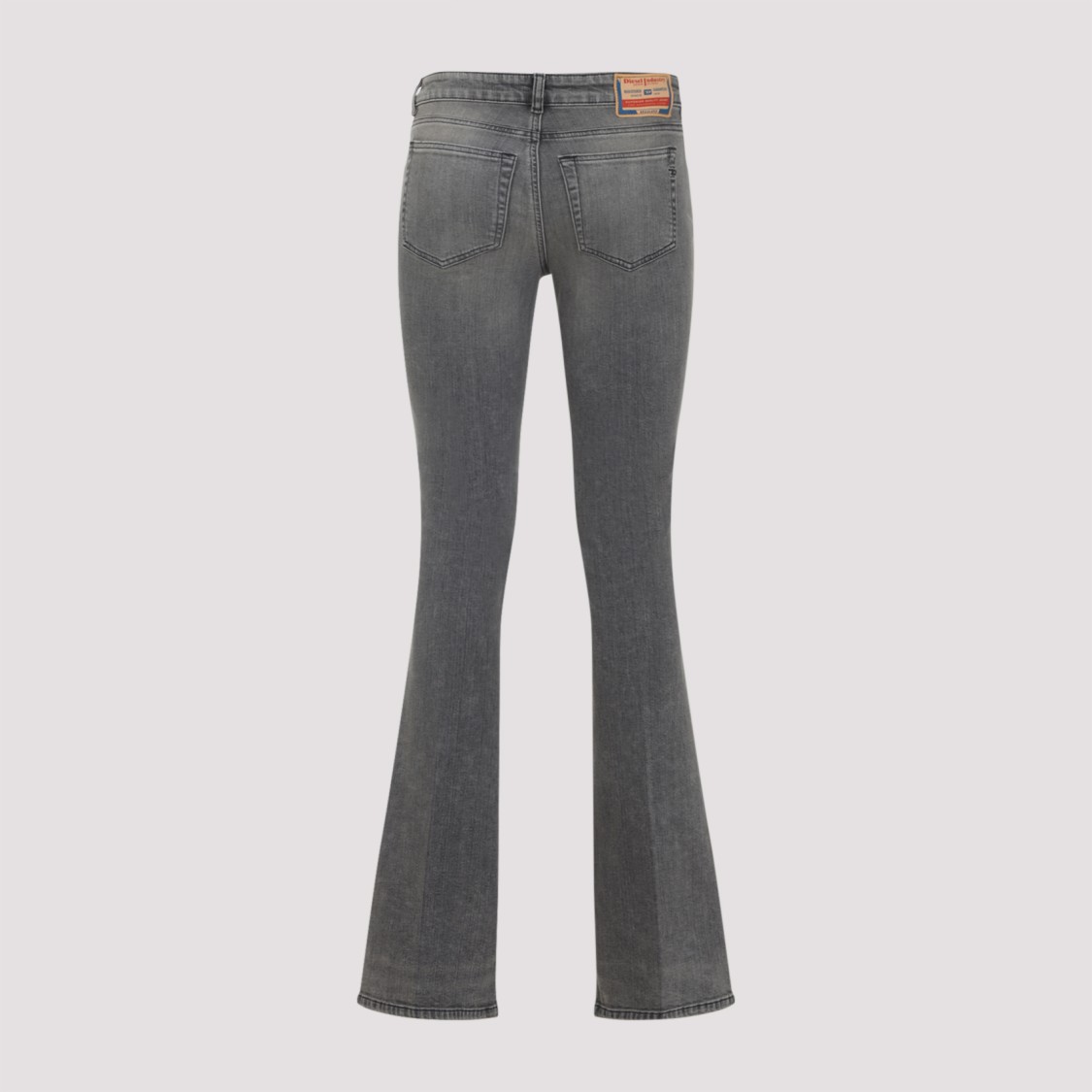 Diesel Five-pocket Design Flared Jeans In Gray