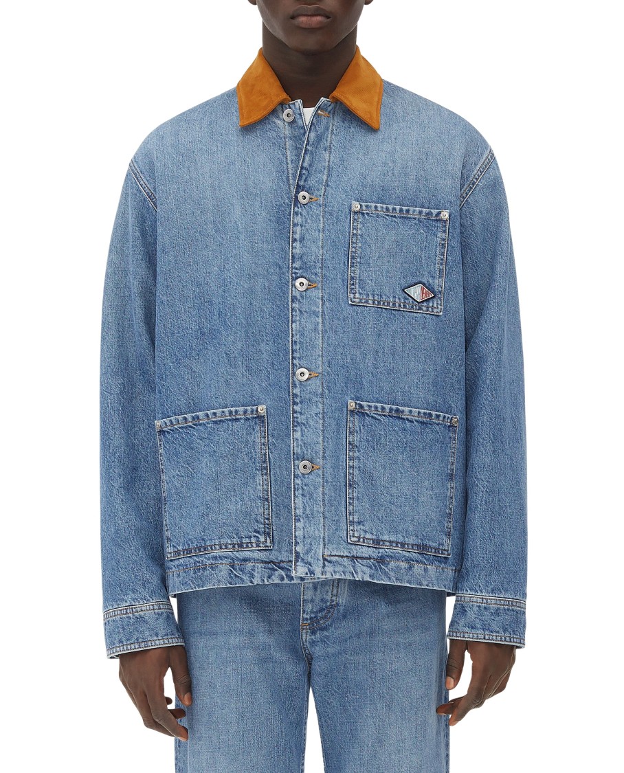 Shop Bottega Veneta Vintage Indigo Denim Jacket In Blue