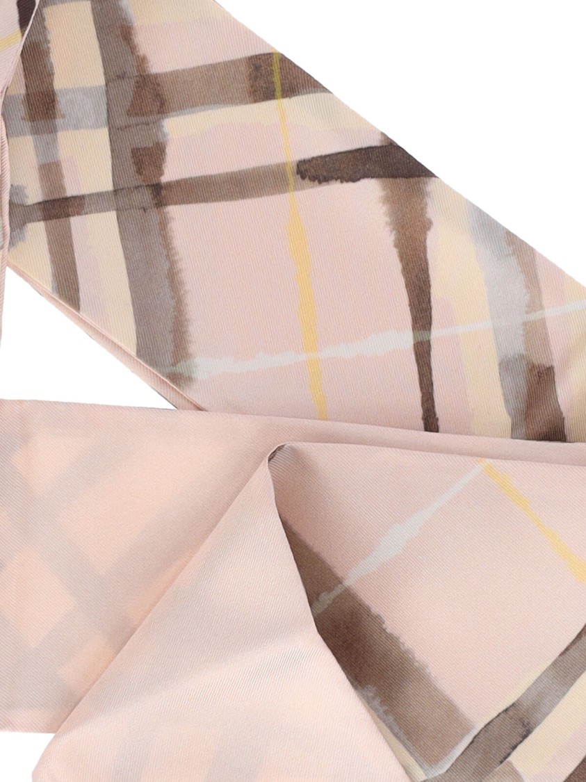 Shop Burberry Check' Silk Scarf – Brown