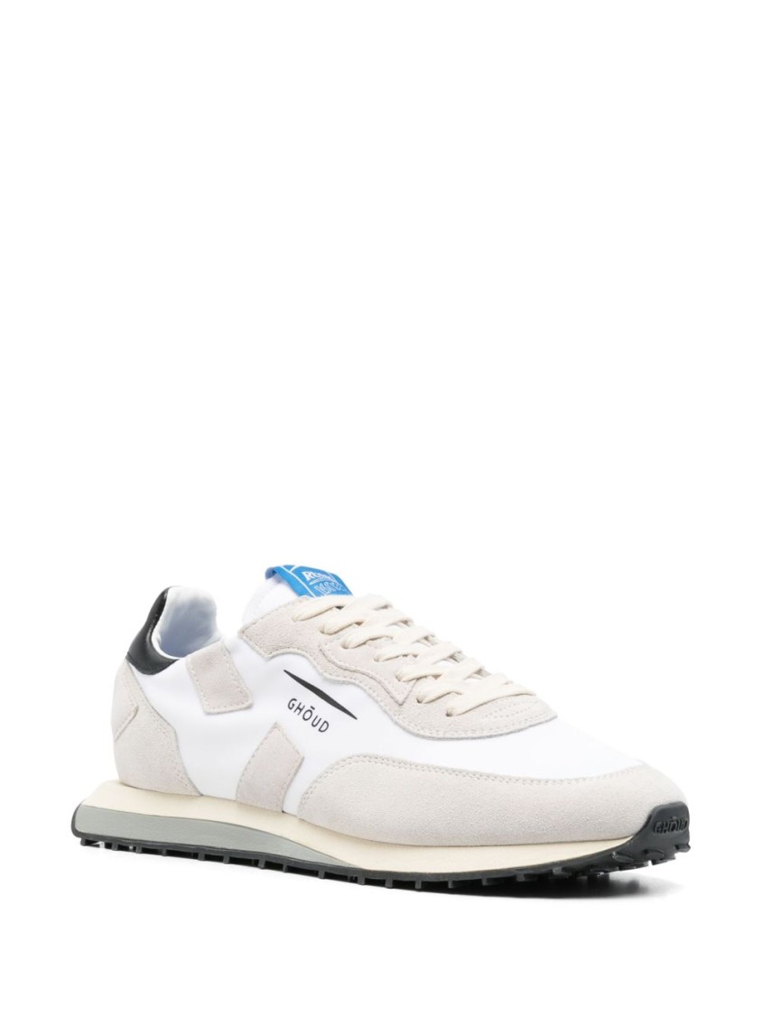 Ghoud Premium Fabric Blend Black Sneakers In White