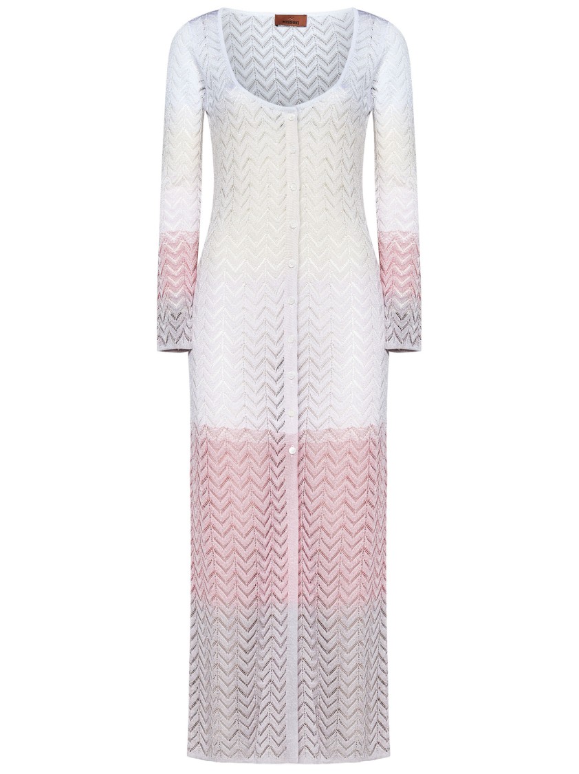 Shop Missoni Chevron Pattern Long Cardigan