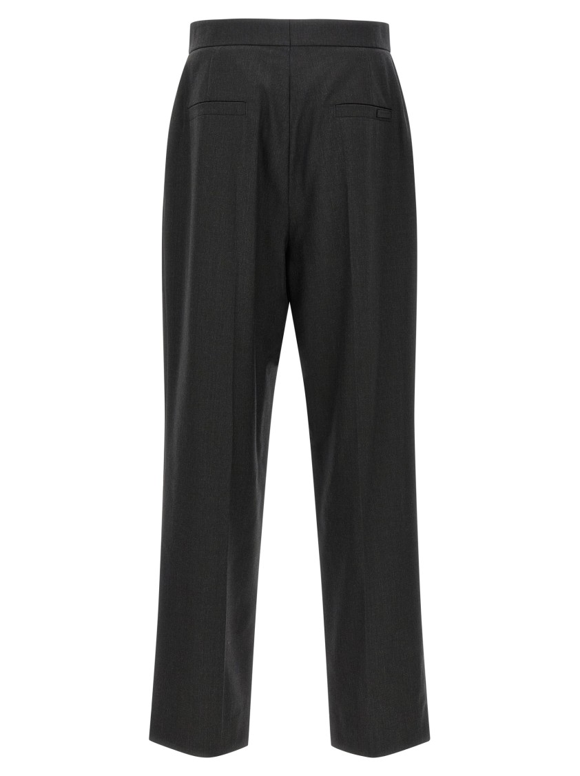 Fear Of God Herringbone Patterned Wool Pants With Relaxed Fit In Black