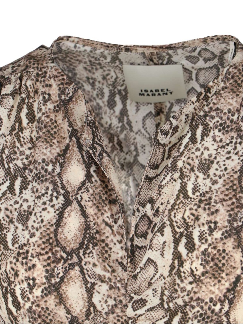 Isabel Marant Octavia Shirt Midi Dress In Neutrals