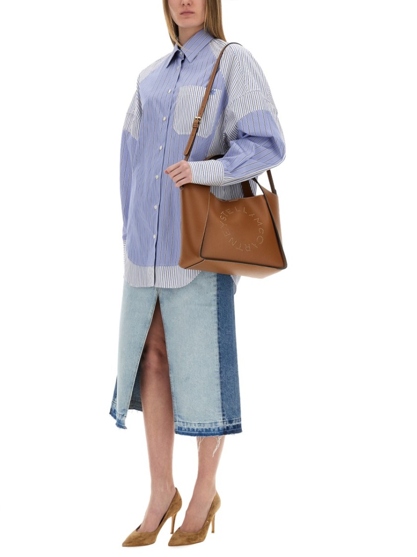 Shop Stella Mccartney "mixed Stripe" Shirt In Blue