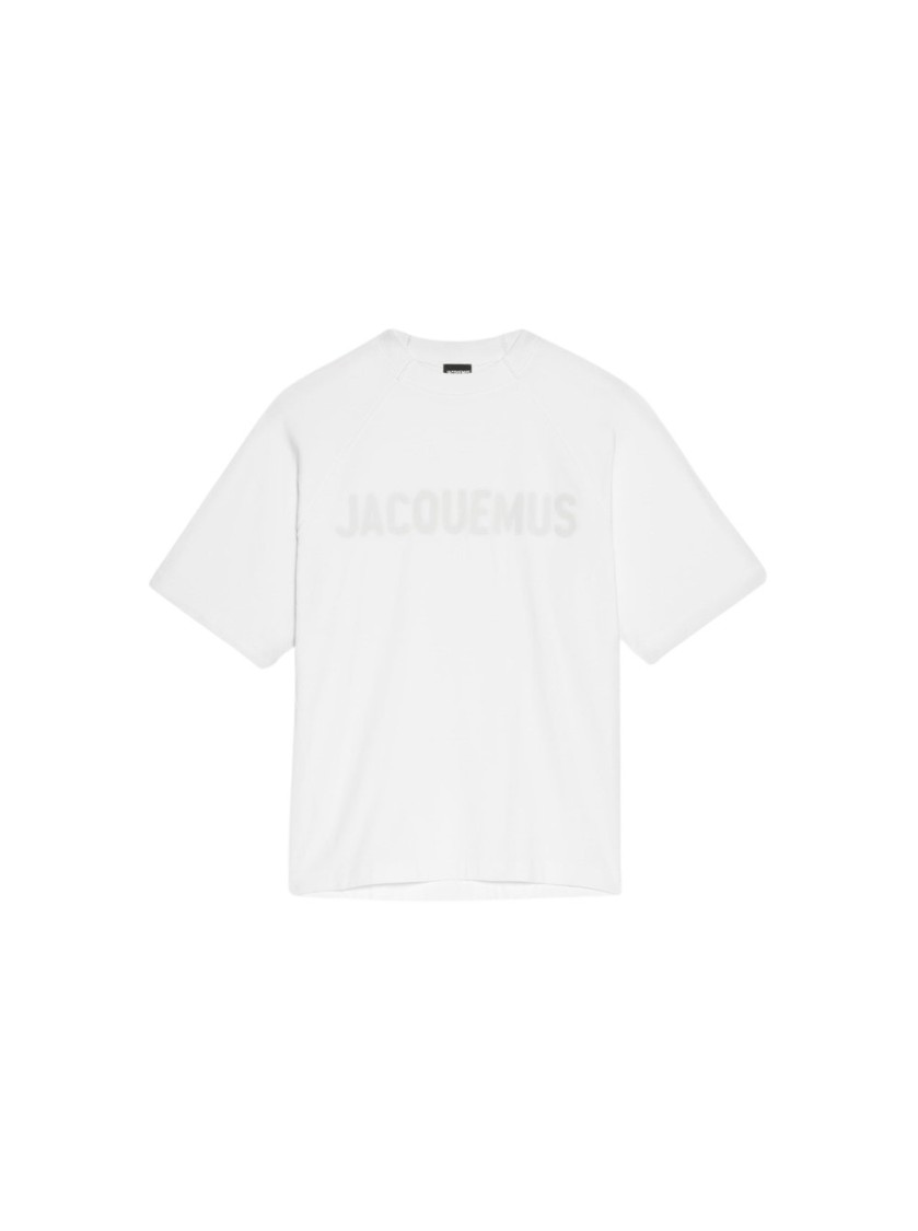 Jacquemus Typo Logo Crewneck T-shirt In White