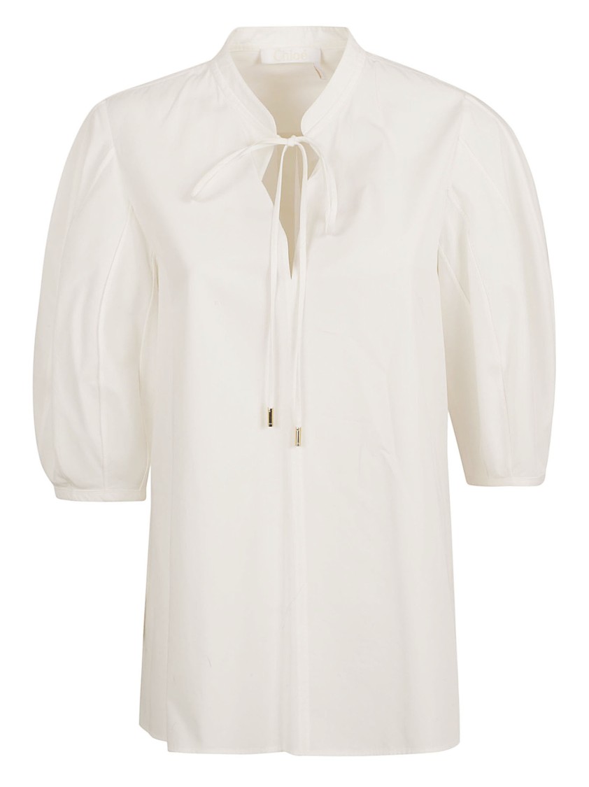 Chloé Relaxed White Cotton Shirt
