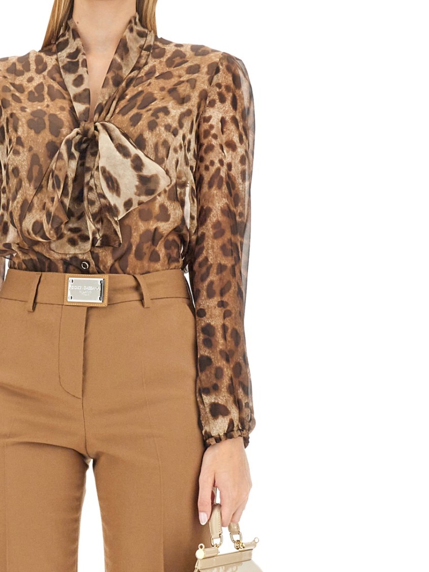 Dolce & Gabbana Luxurious Satin Shirt In Brown
