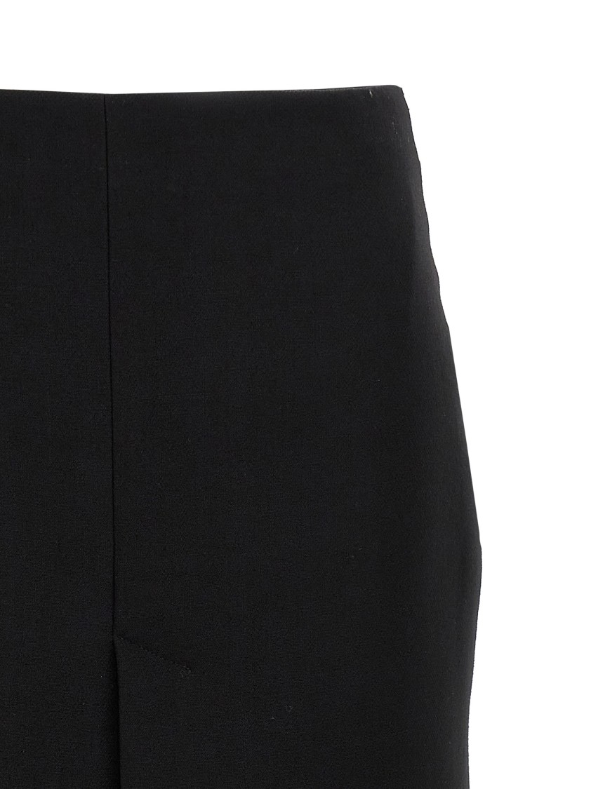 Gucci Wool Crepe Skirt In Black