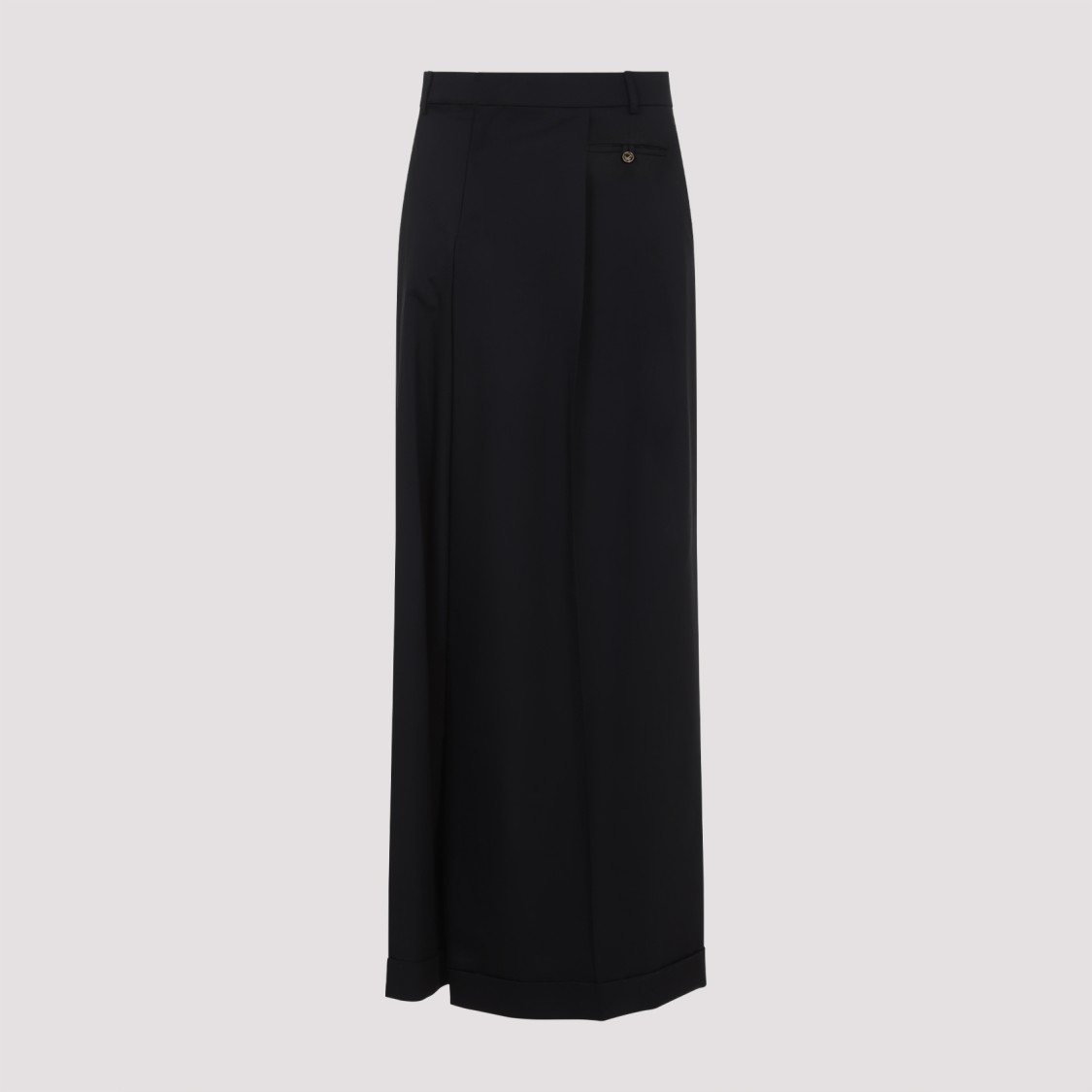 Moschino High-waisted Black Maxi Skirt With Pleated Design In Black