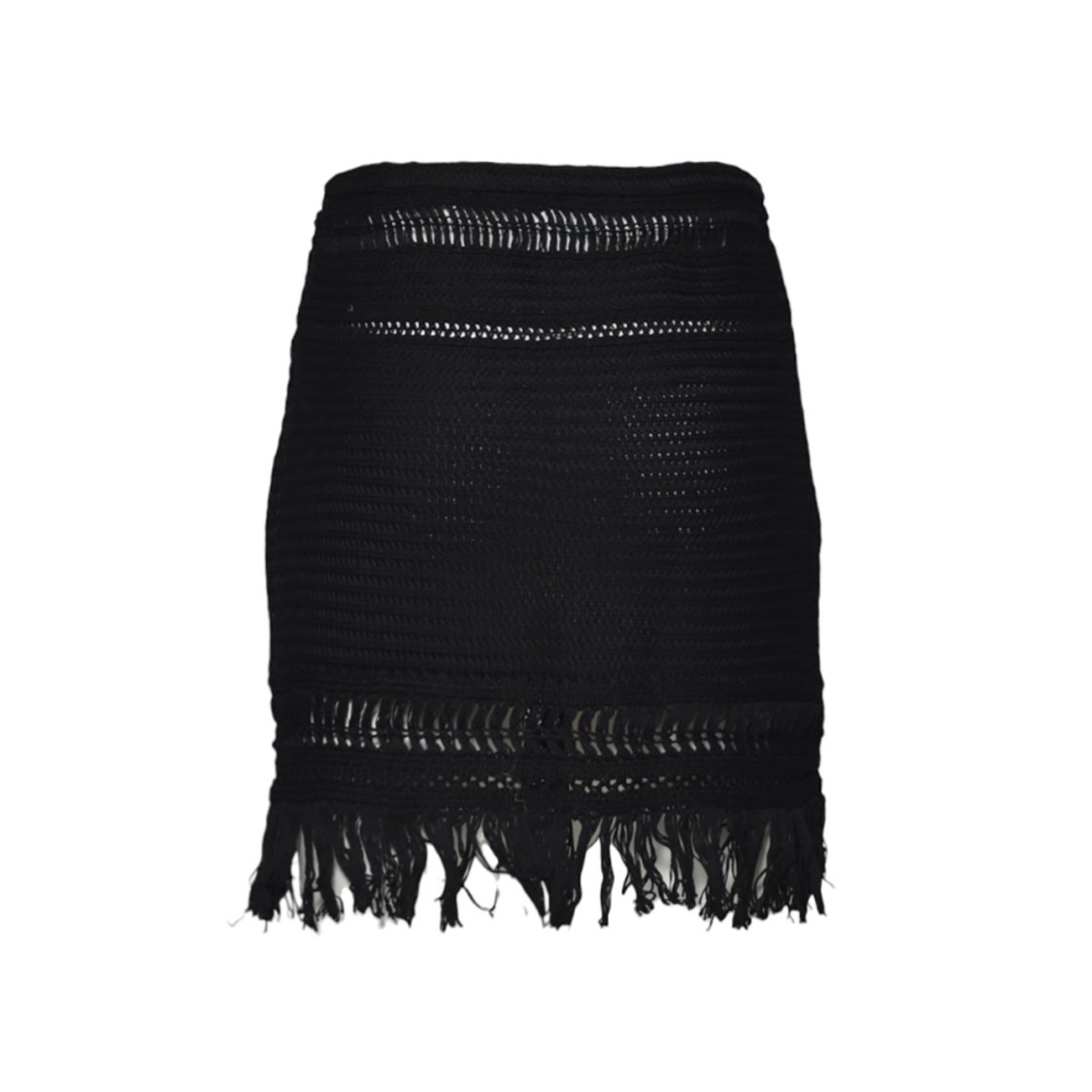 Shop Isabel Marant Étoile Black Macramé Ardena Mini Skirt