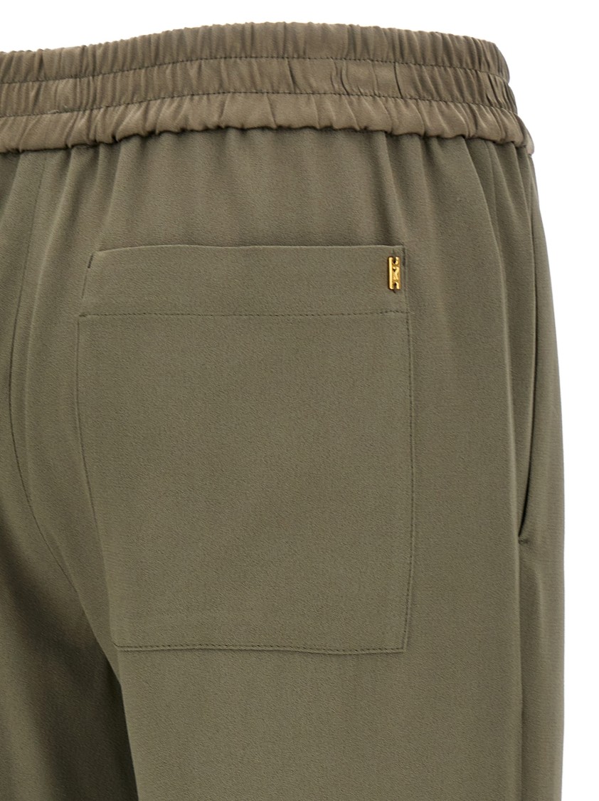 Ami Alexandre Mattiussi Ami Wide Leg Trousers With Adjustable Strap In Brown