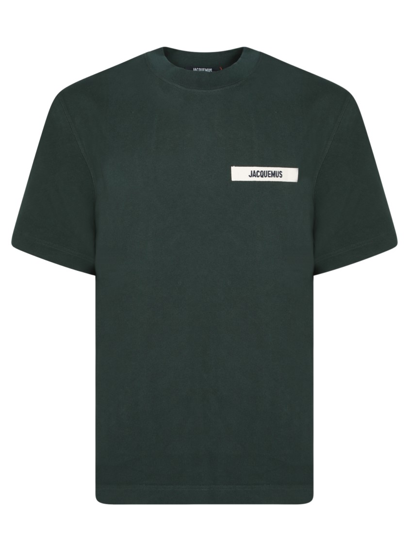 Shop Jacquemus Short Sleeve T-shirt With Distinctive Logo In Black