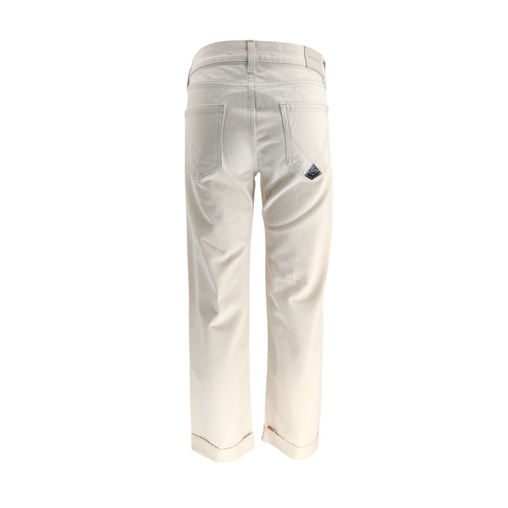 Roy Rogers Beige Boyfriend Jeans With Low Waist And Multiple Pockets For Casual Elegance In Neutrals