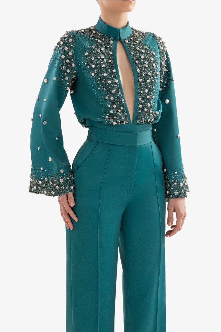 Saiid Kobeisy Straight Pants In Green