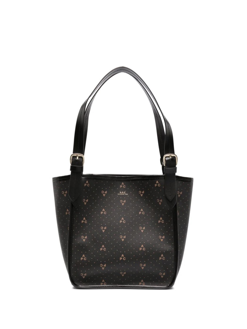 Apc A.p.c. Cabas Poppy Small Tote Bag In Black