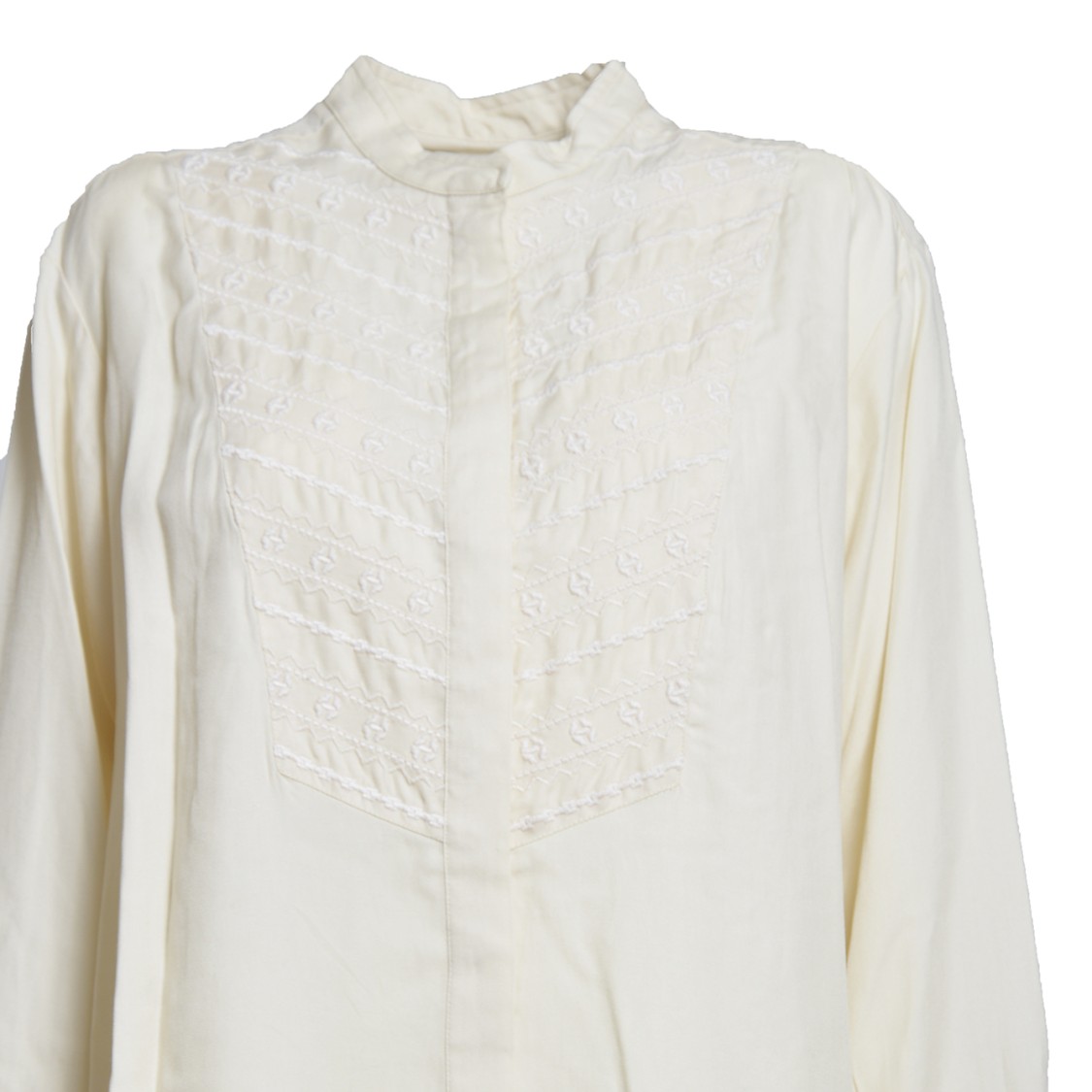 ISABEL MARANT ÉTOILE ISABEL MARANT ÉTOILE BRITTEN BLOUSE IN ECRU COTTON WITH EMBROIDERY